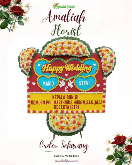 Papan Bunga Pernikahan Tegalharjo